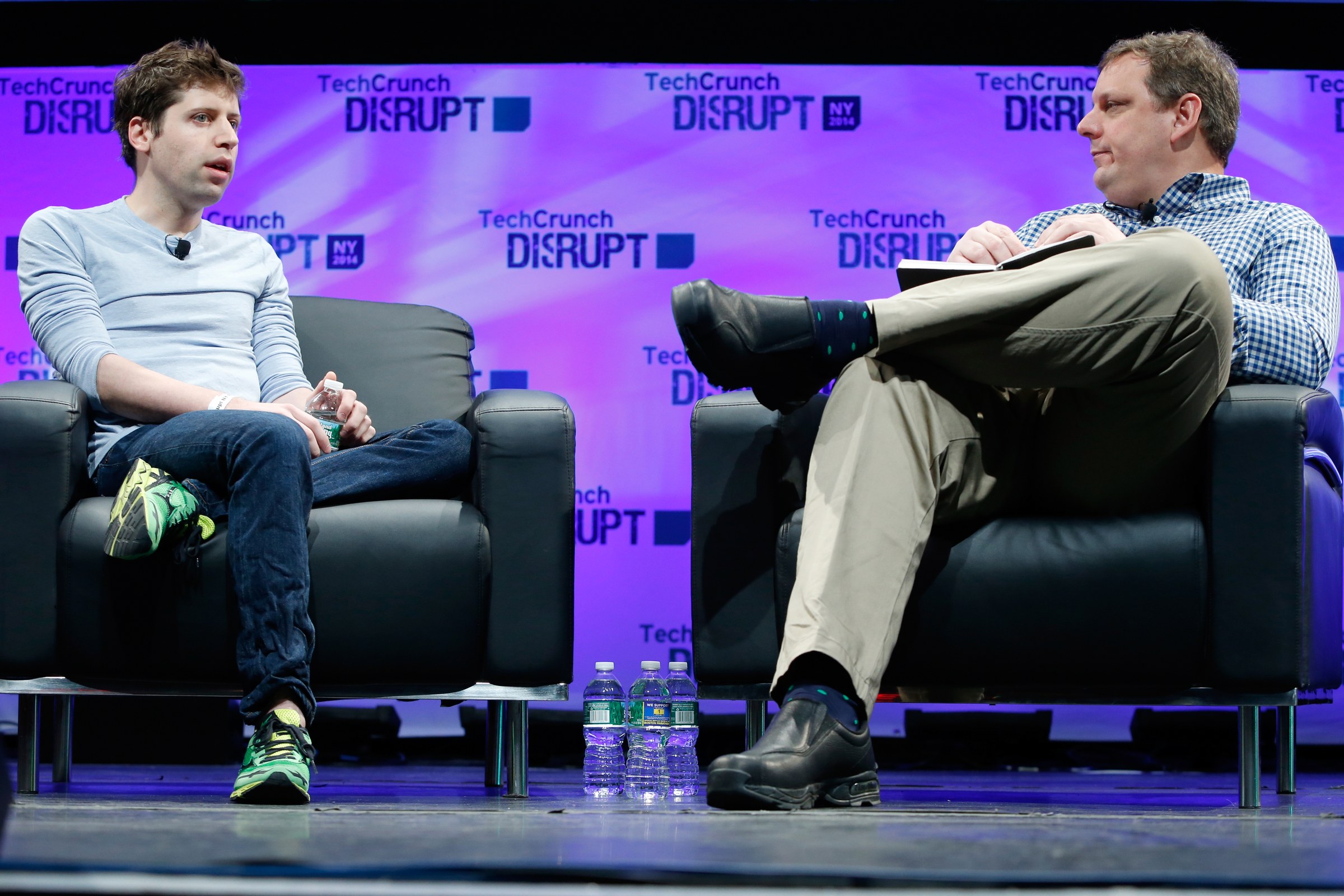 Sam Altman on stage at TechCrunch Disrupt New York, 2014