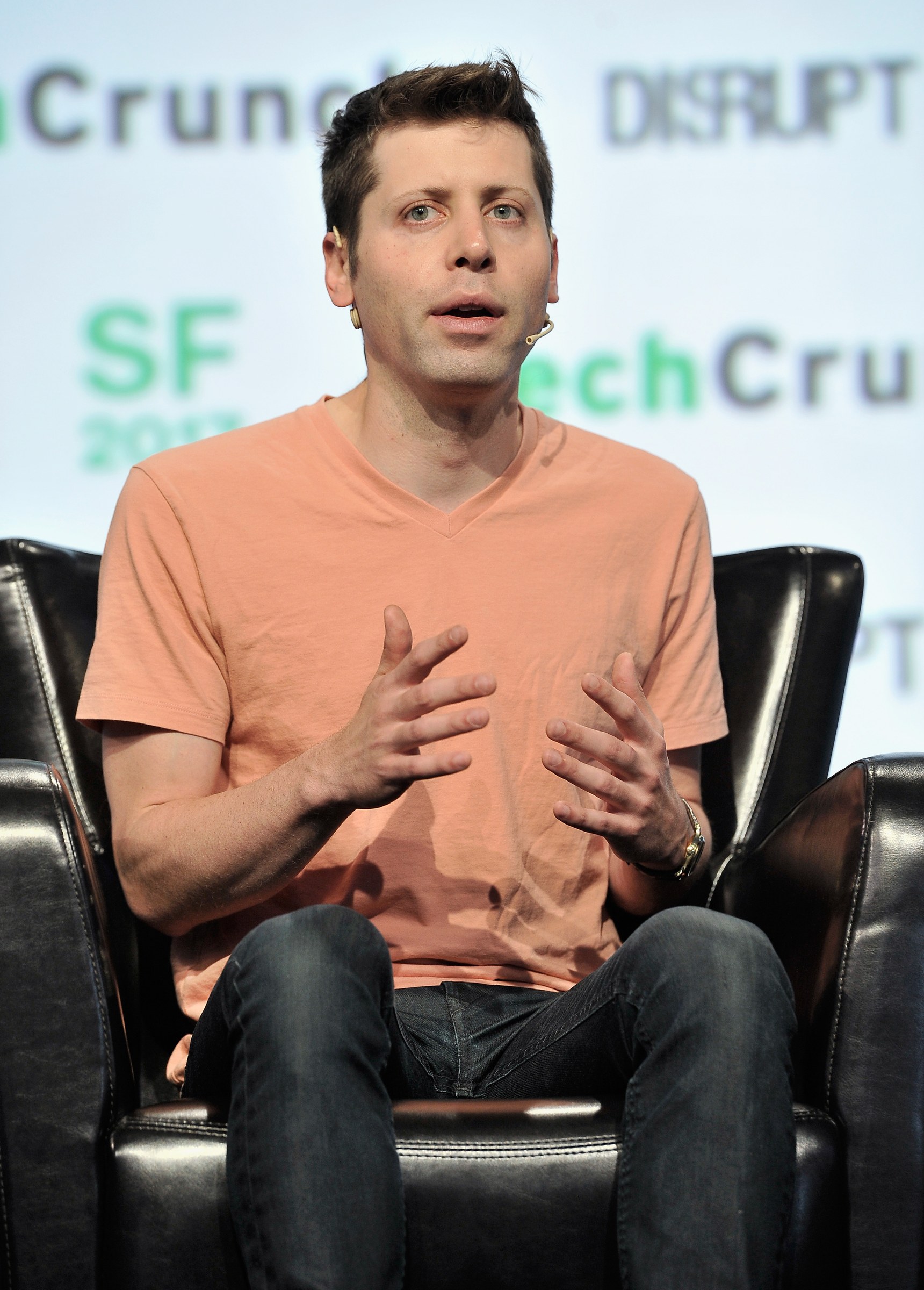 Sam Altman at TechCrunch Disrupt San Francisco, 2017