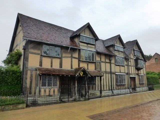 Shakespeare's Birthplace on Henley Street, Stratford-upon-Avon: a half-timbered Tudor house