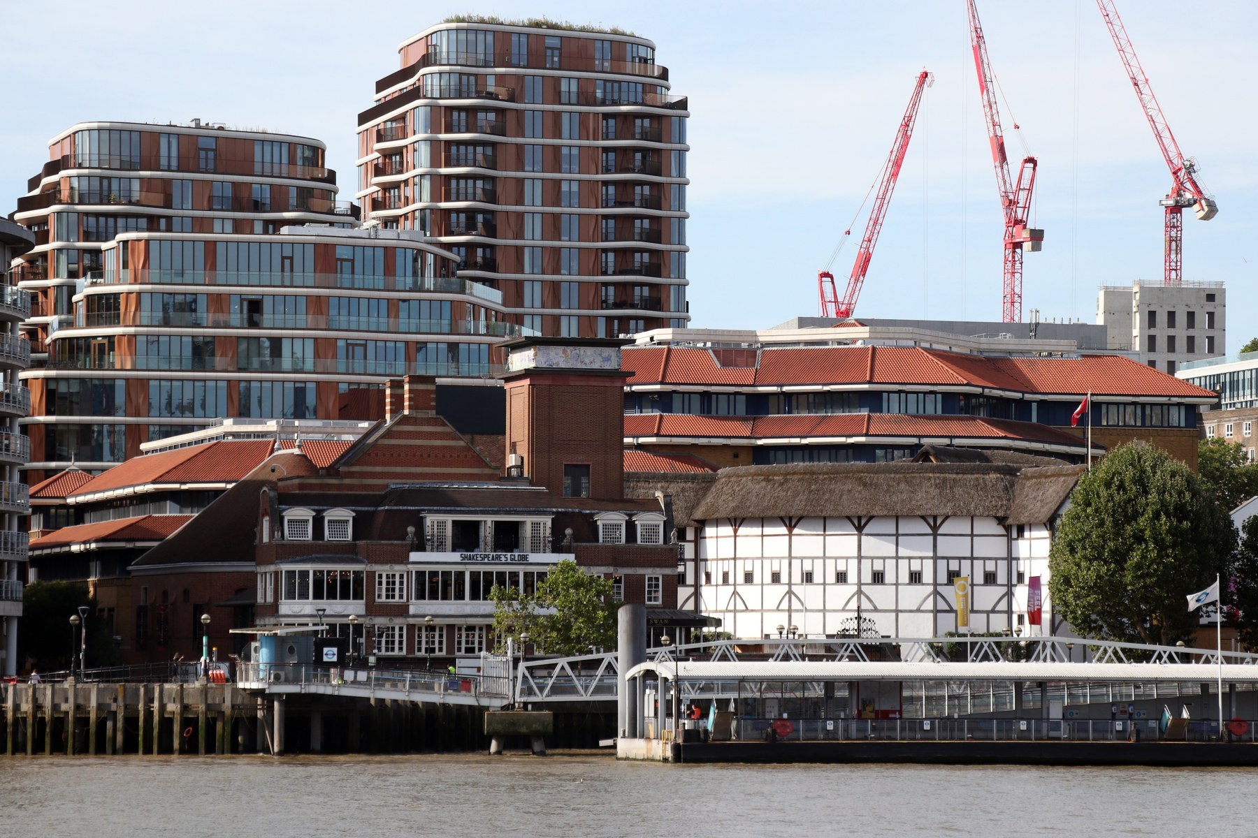 The modern reconstruction of Shakespeare's Globe on Bankside, London