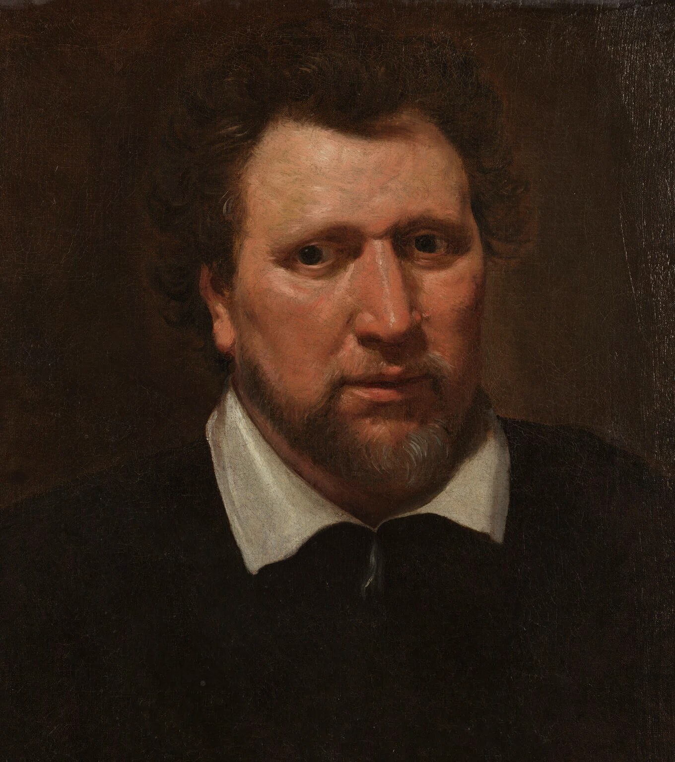 Ben Jonson's portrait by Abraham van Blyenberch, c. 1617: a bearded man in black