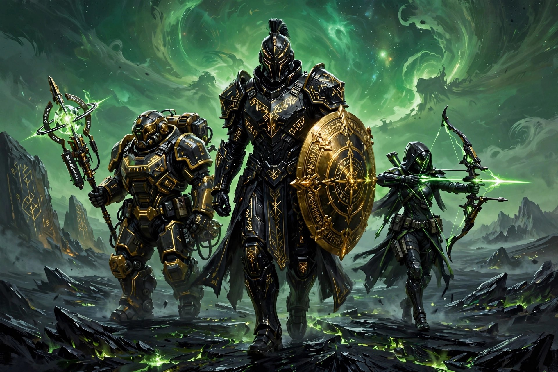 The vanguard — AI-generated dramatization art of the fictional Star Team Guardian