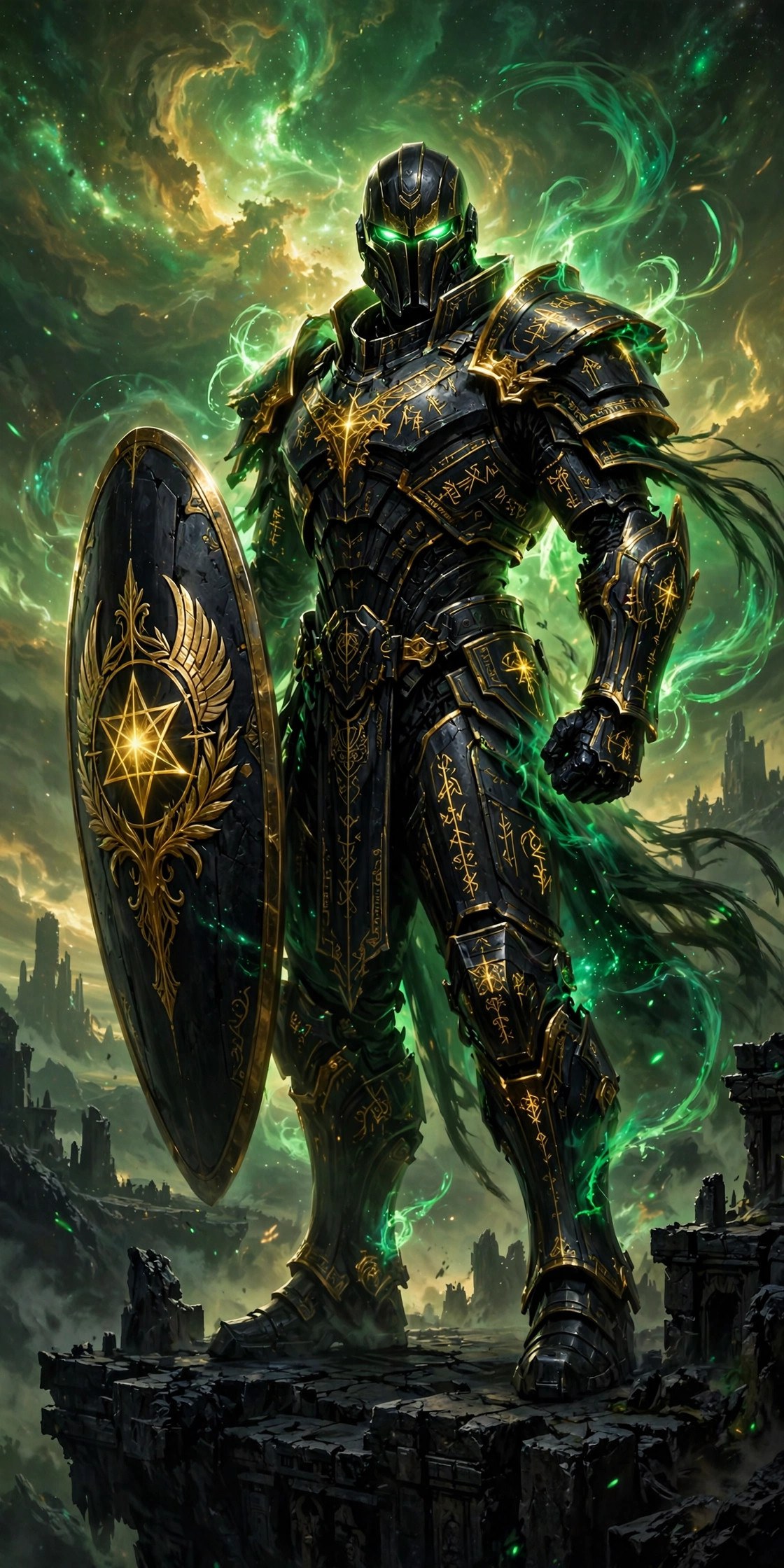 AI-generated portrait of the fictional Star Team Guardian, the hero of the character stream