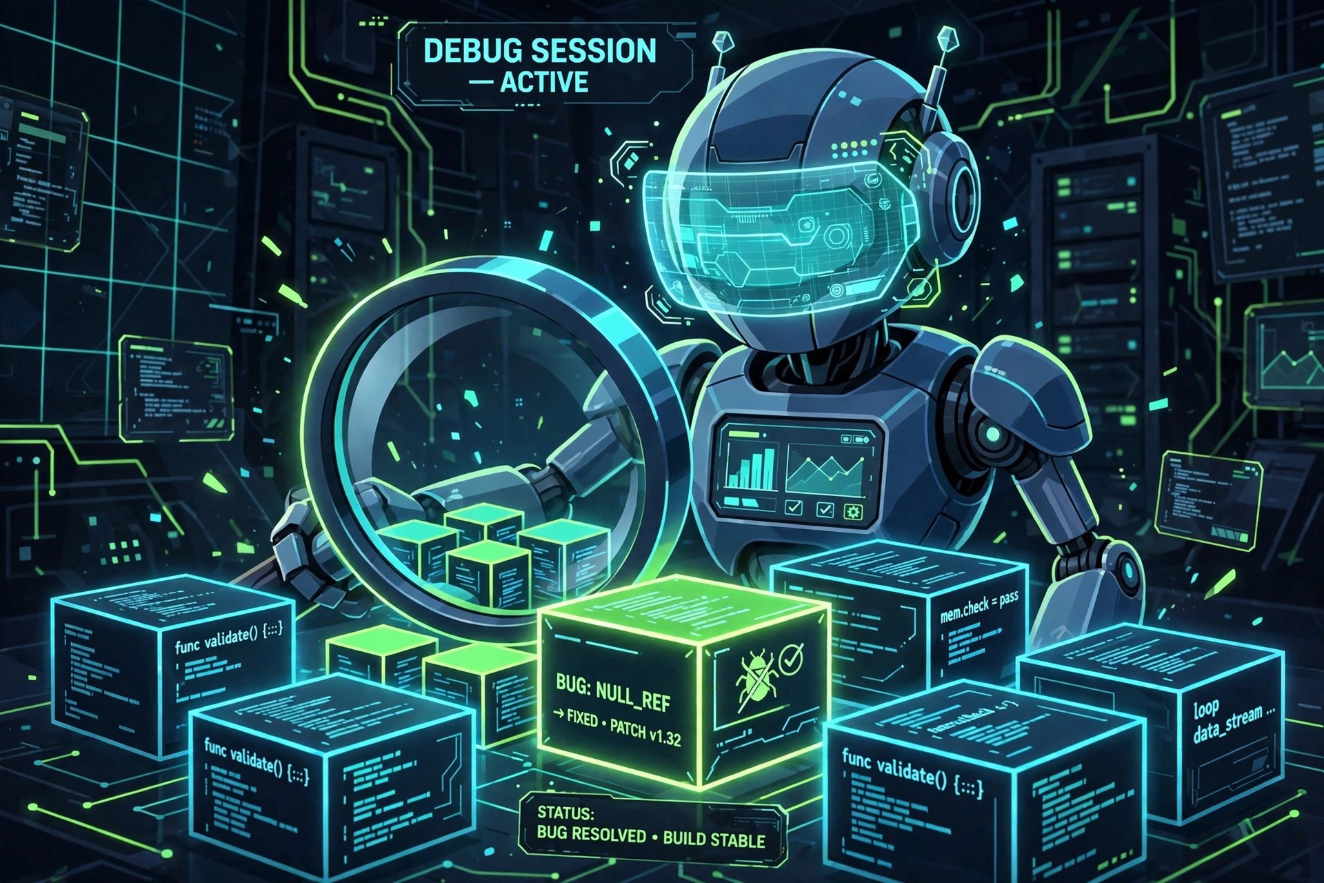 AI-generated illustration of the fictional Vizlings study-companion dashboard bot persona Study MCP