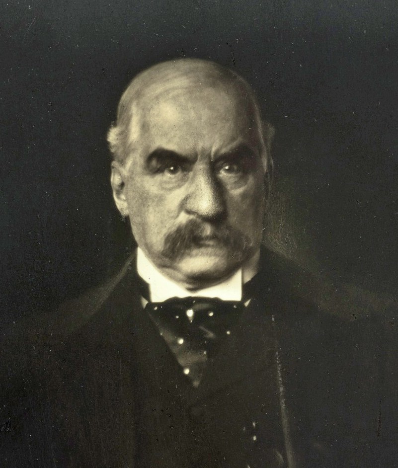 Portrait photograph of J. P. Morgan