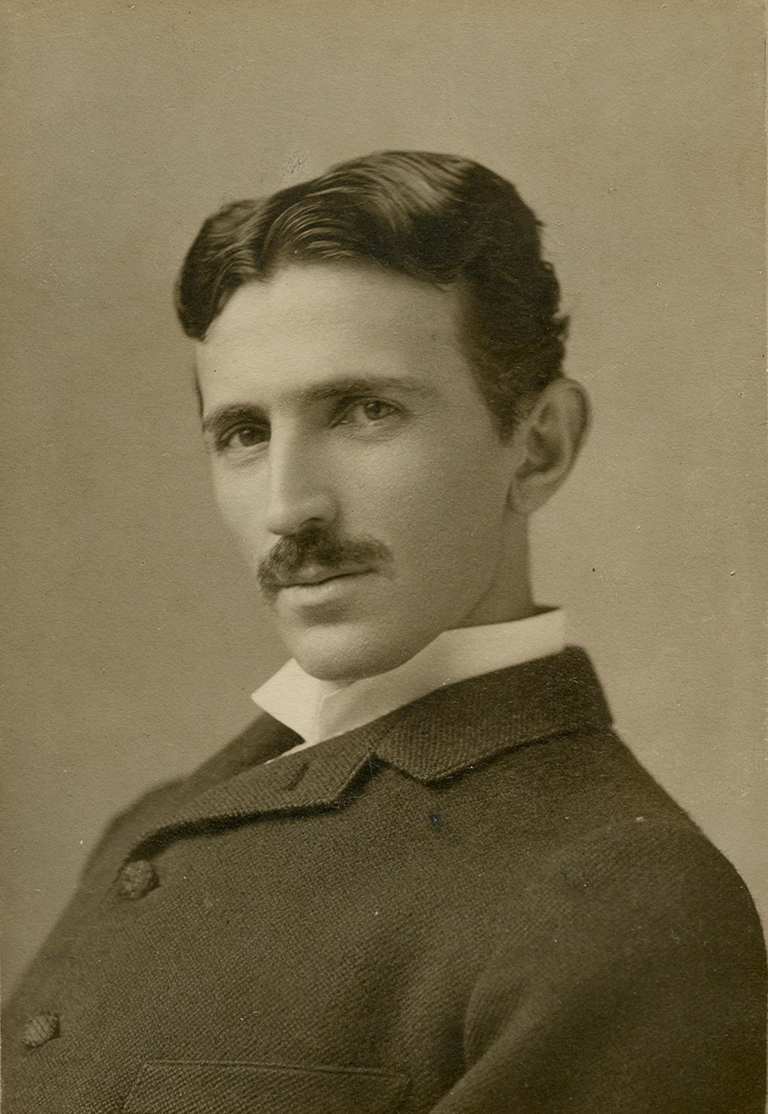 Portrait photograph of Nikola Tesla around 1890