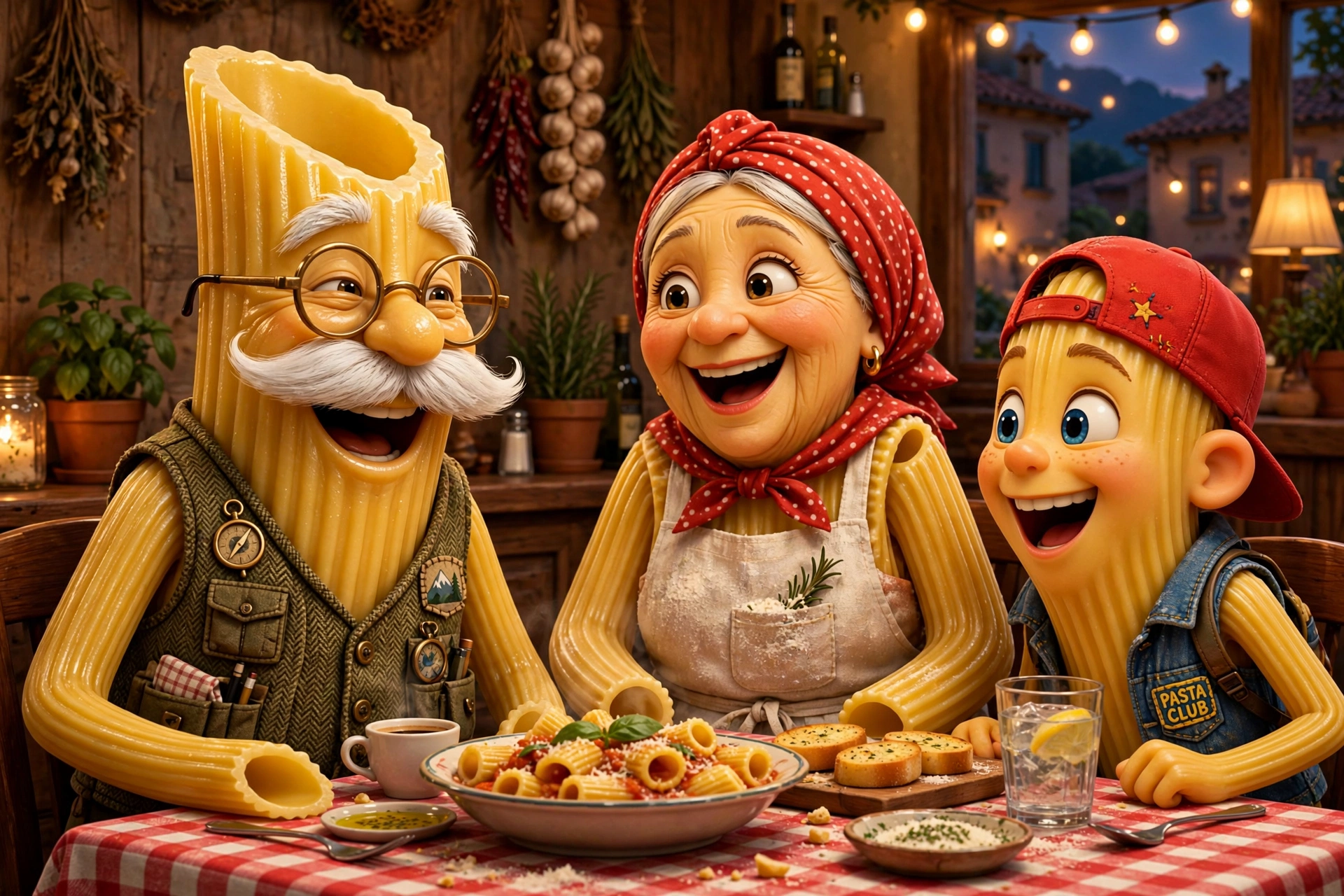 AI-generated dramatization: Uncle Penne with friends