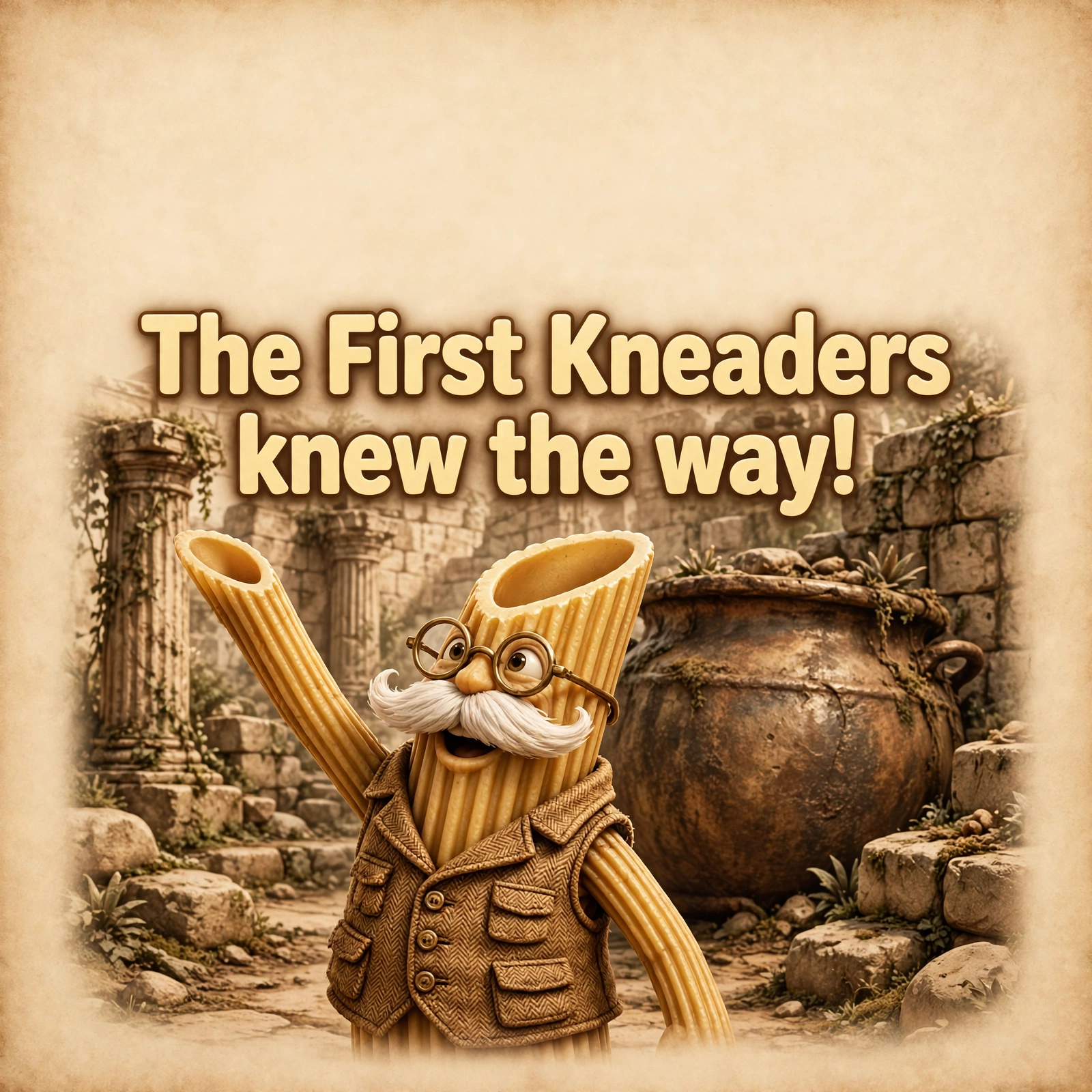 AI-generated dramatization: Uncle Penne social card — The First Kneaders knew the way!