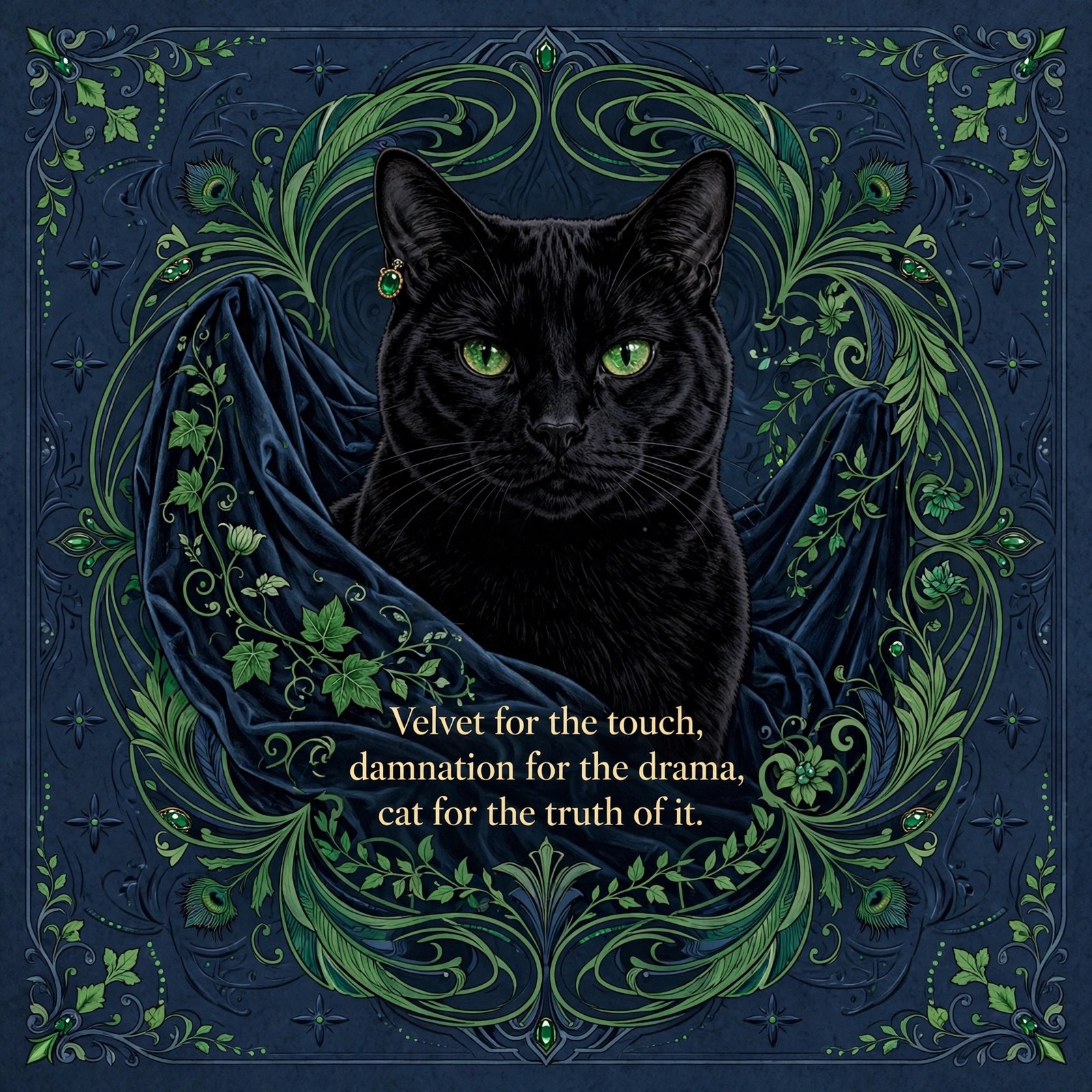 Cat Jon social card: full character portrait with his self-description line
