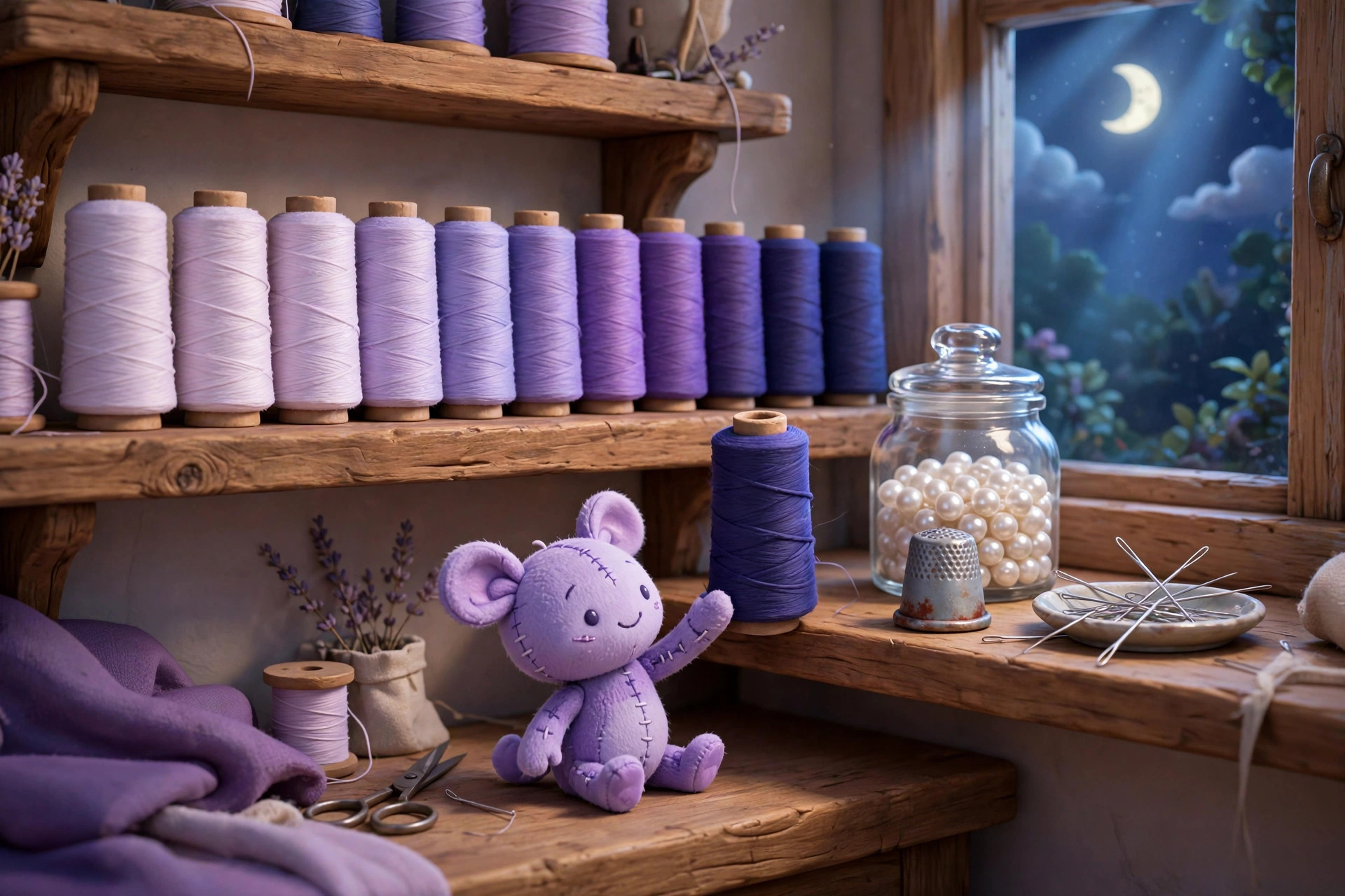 AI-generated art of violet stich with friends