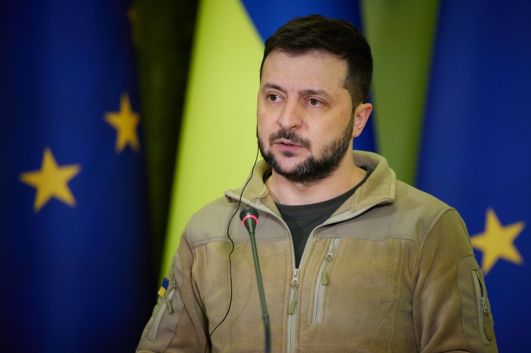 Volodymyr Zelenskyy in Kyiv during the Russo-Ukrainian war