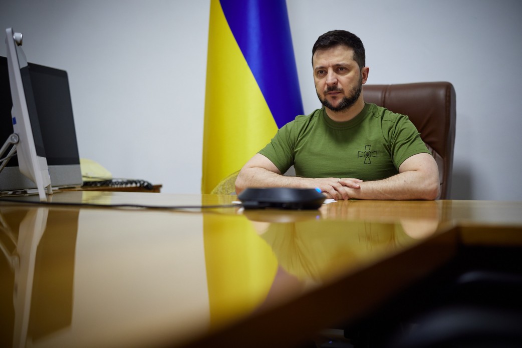 Volodymyr Zelenskyy addressing the Parliament of Lithuania